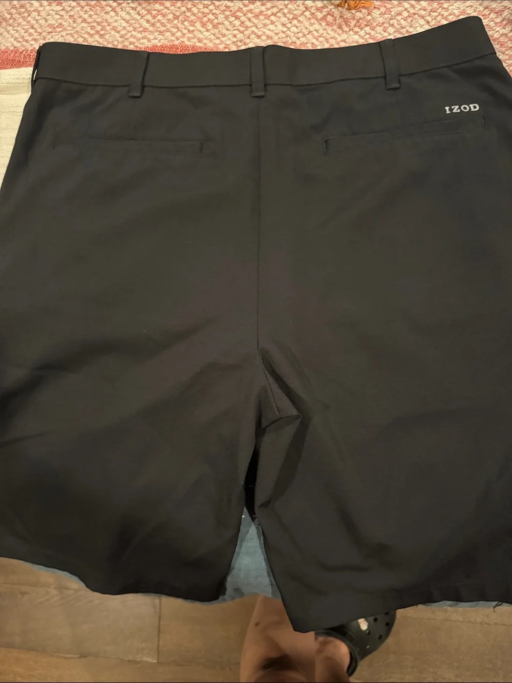 Izod Golf Black Straight-Fit Pants